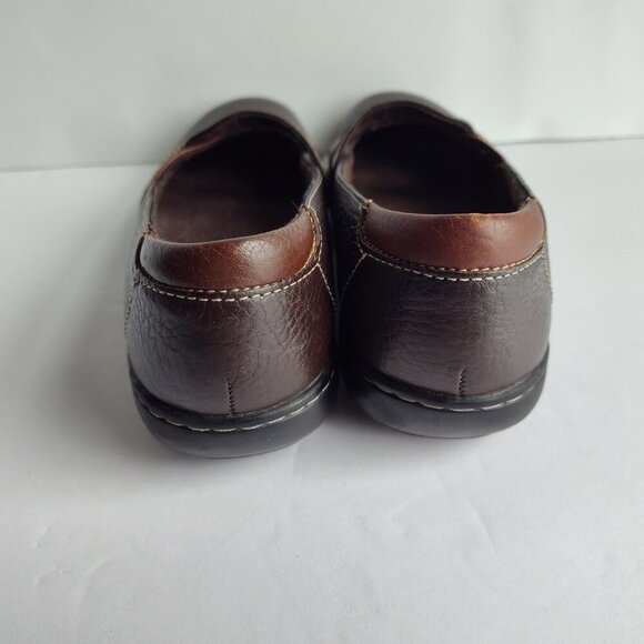 Ladies SZ 7M Clarks Brown Leather Bendables Flat - Picture 3 of 5